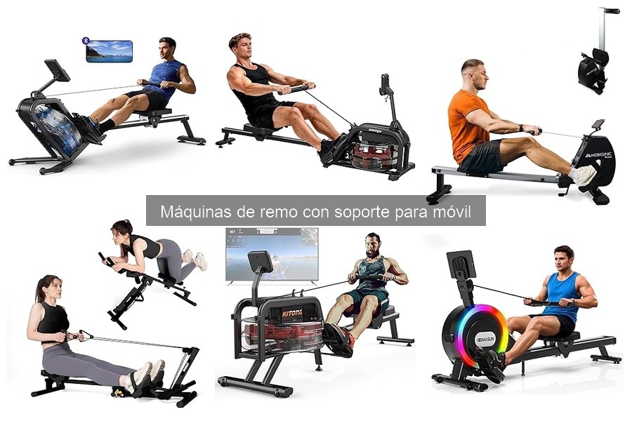 Alternativas a máquinas de remo con soporte para móvil