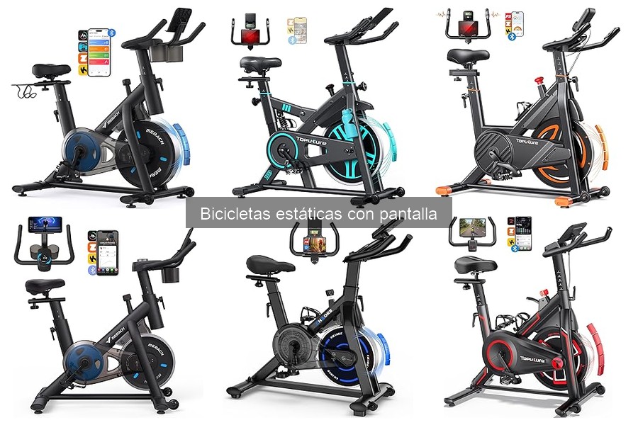 Comparativa de bicicletas estáticas con pantalla de 2023