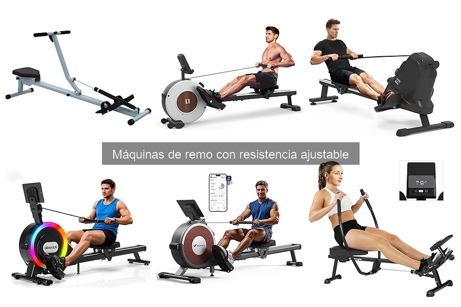 Comparativa de máquinas de remo con resistencia ajustable