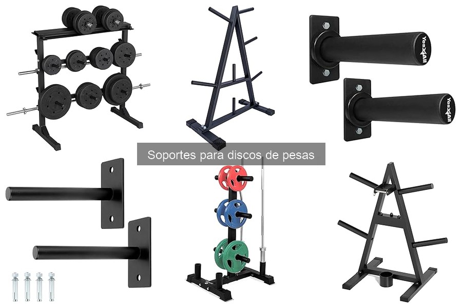 Comparativa de soportes fijos y móviles para discos de pesas