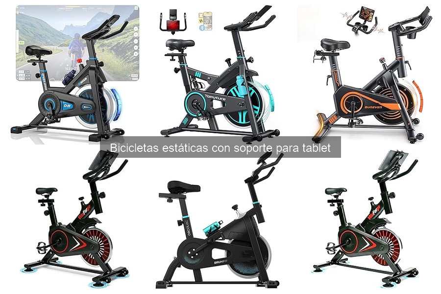Ejercicios recomendados con bicicletas estáticas y tablet