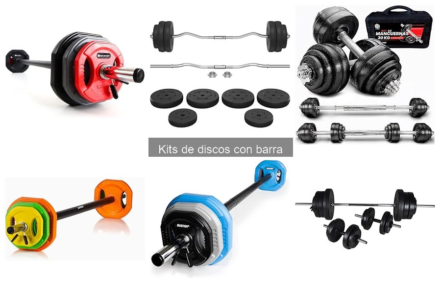 Guía de compra: Kit de discos con barra para gimnasio en casa