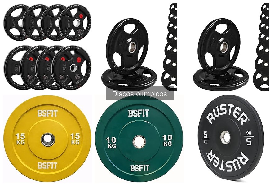Mejores marcas de discos olímpicos para gimnasio en casa