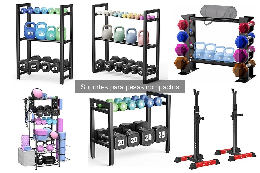 Mejores prácticas para almacenar pesas en un soporte compacto