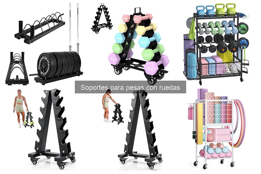 Mejores soportes para pesas con ruedas en espacios pequeños