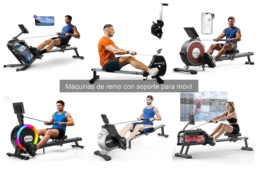 Opiniones sobre máquinas de remo con soporte para móvil