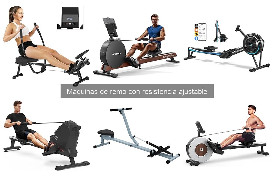 ¿Qué es una máquina de remo con resistencia ajustable?