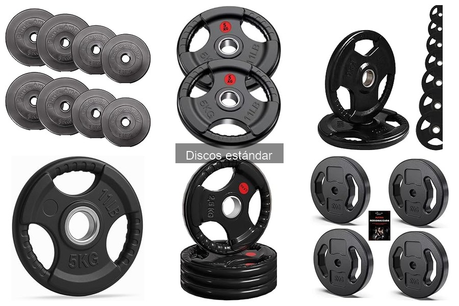 Tipos de discos estándar para gimnasio en casa