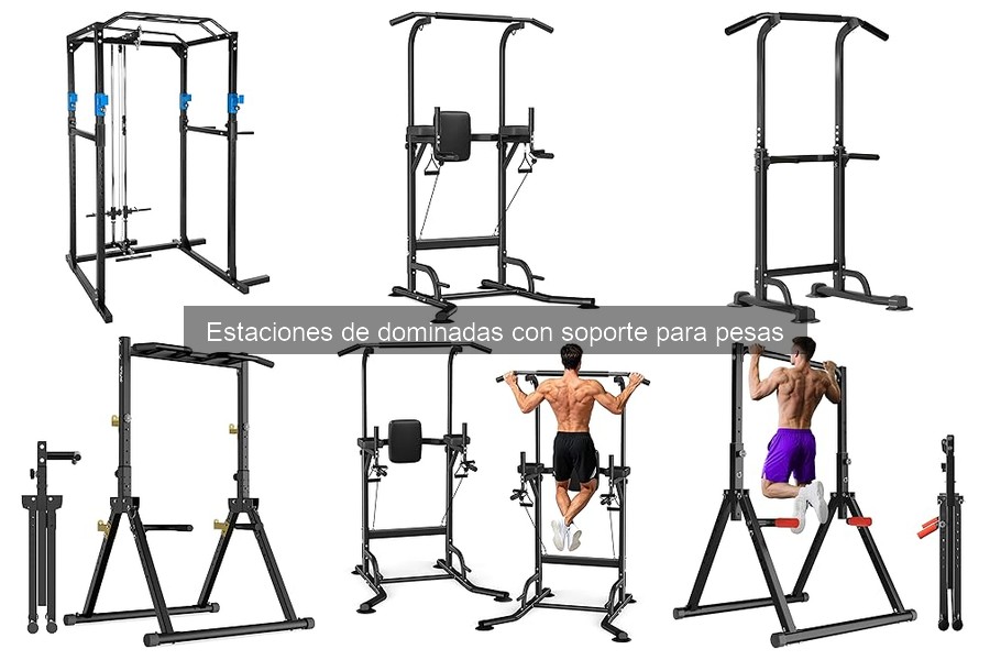 Tipos de Estaciones de Dominadas con Soporte para Pesas