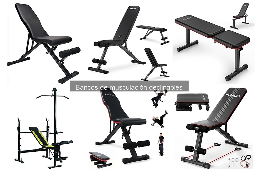 Usar un banco de musculación declinable para pesos libres
